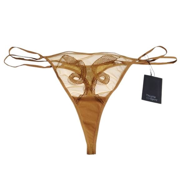 NWT THISTLE & SPIRE  MEDUSA THONG  LIQUID GOLD Size 3X - Picture 4 of 4